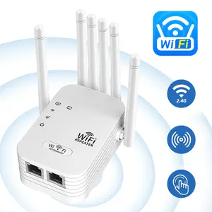 WiFi Signal Booster, 2.4G Wireless Extender, 6 High-Gain Antennas, Covers Up to 1000Sq.ft, Easy Setup, Repeater & AP Mode, Eliminates Dead Zones for Home, Office & Gaming