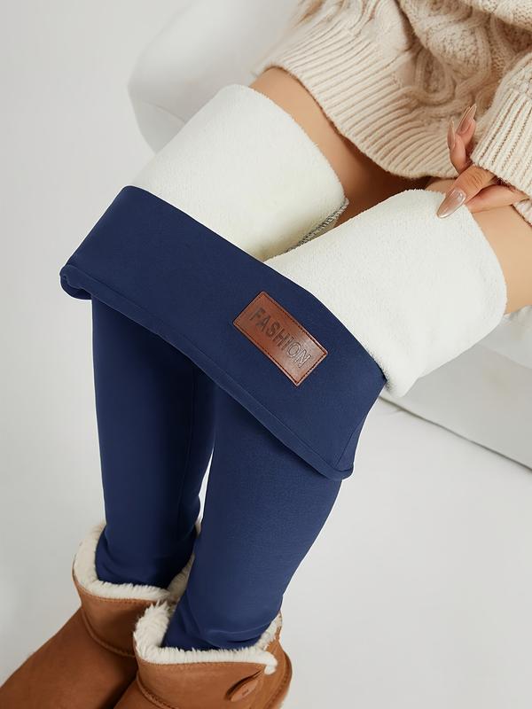 High Waist Women’s Winter Warm Thick Leggings - Full Length Solid Black/Dark Blue/Navy/Grey/Charcoal - High Waist Stretch Workout Pants  Gym Yoga Pants - Machine Washable Thermal Leggings  Soft high-elastic woman fleece-lined high-waisted