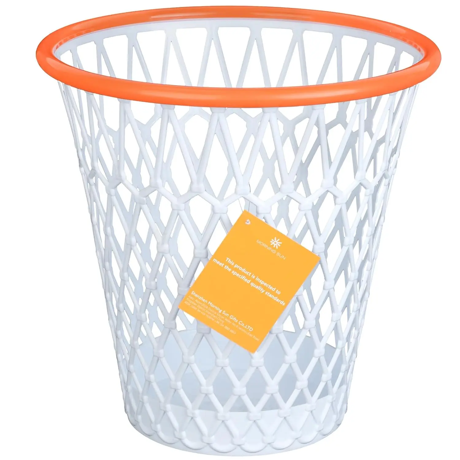 Basketball Hoop Trash Can 4.5 Gallon – Mini Basketball Wastebasket for Bedroom, Dorm & Office, Fun Basketball Gift for Hoopers & Coaches