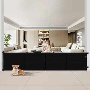 200 Inch 42 Inch Tall Retractable Baby Gates, Retractable Gate with Reinforced Strip Design to Prevent Crawling Through, Extra Wide Retractable Gate for Outdoor Garage