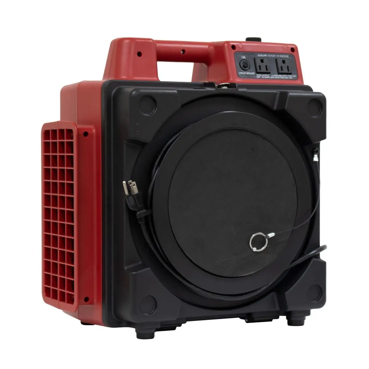 Xpower Professional 3-Stage HEPA Lightweight Mini Air Scrubber - Red, 1/2 hp, 115v, 2.8a, Reusable Filter, Washable & Reusable Filter, Daisy Chainable Power Outlet, for Allergy Relief & Dust-Free Living