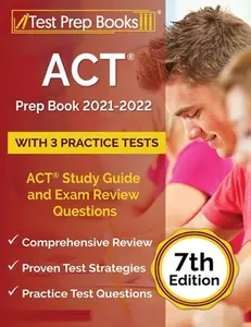 USED-ACT Prep Book 2021-2022 with 3 Practice Tests: ACT Study Guide and Exam Review Questions [7th Edition] by Rueda, Joshua (Paperback)