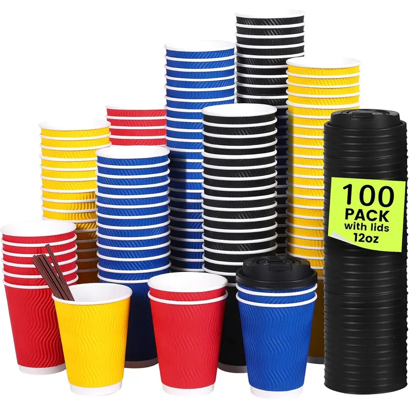 10 oz plastic cups with lids FOCUSLINE 100 Pack Clear Plastic Cups 10 oz Disposable Cups Heavy Duty Plastic Tumblers, Reusable Clear Hard Plastic Cups Tumblers for Wedding, Thanks main image 0