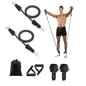 Ankle Resistance Band Set, Ankle Strap With Elastic Band, Sports Ankle Strap For Leg Training, Kicking Legs And Hip Training, Fitness Equipment For Home Gym, Workout Band