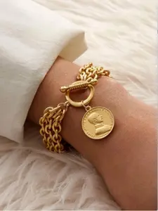 Fashion Chain Head Pendant Bracelet, Luxurious Western Style Clothing Accessory, High-End Mermaid Hand Jewelry, Small Decorative Ornament, Trendy Jewellery Accessories, Fashion Bracelets