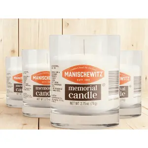 1 Day Glass Memorial Candles (4 Pack)|   Long Burning 26 Hour Yahrzeit Candles for Yizkor and Yom Kippur, Traditional Jewish Holiday Glass Tumbler Candles, Ner Neshama Memorial Flame