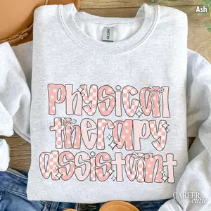 Physical Therapy Assistant Sweatshirt, Spring Physical Therapist Assistant, Retro Floral PTA Crewneck