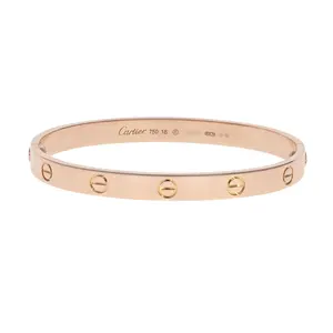 Pre-owned Cartier Love Bracelet Size 18