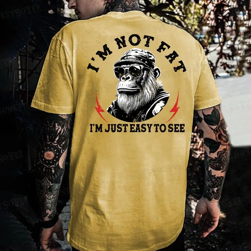Monkeysober Pure Cotton Men's Suitable For All Seasons I'm Not Fat
