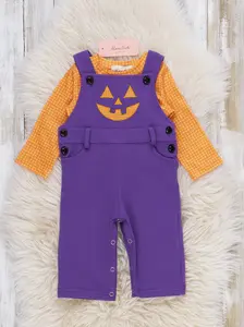 Jack-o'-Lantern Glow Overall Romper Outfit