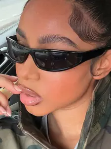 Future Tech Small Frame Y2K Sunglasses, Cool Sunglasses, Stylish Sunglasses, Uv400 Protection, Punk Style, PC Material, Ideal for Daily Wear, Vacation, Outdoor Activities, Trendy Sun Glasses