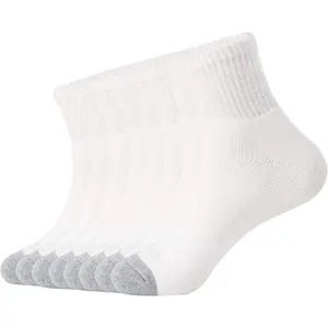 WANDER Men's Athletic Ankle Socks 8 Pairs Thick Cushion Running Socks for Men&Women Cotton Socks 6-9/9-12/12-15