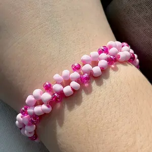 Big flower beaded bracelet