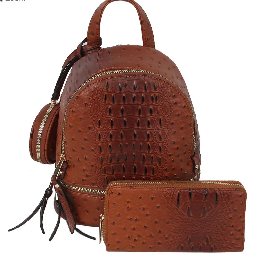 Ostrich Croc 3-in-1 Convertible backpack