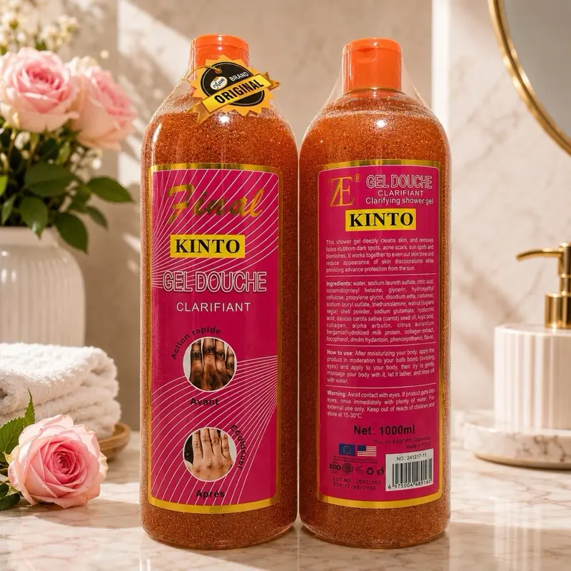 Kinto Rose Extract Clarifying Shower Gel - Exfoliating, Radiance-Boosting Formula