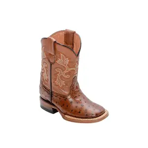Coleman Ostrich Print Cognac / Cognac Top