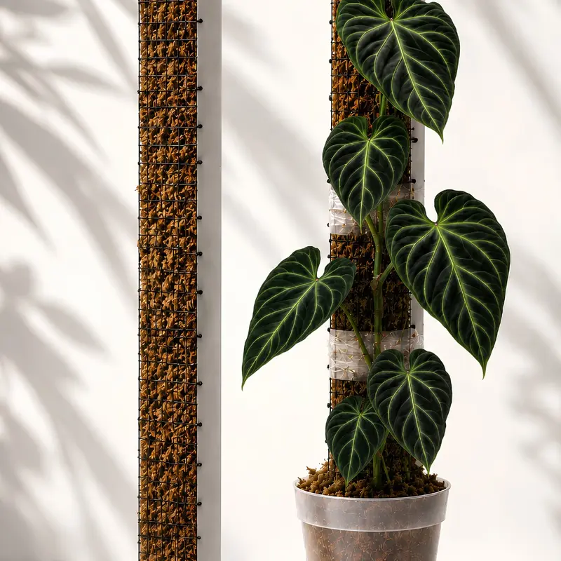 D-Shape Moss Poles for Climbing Plants — Handmade Support for Vertical Growth