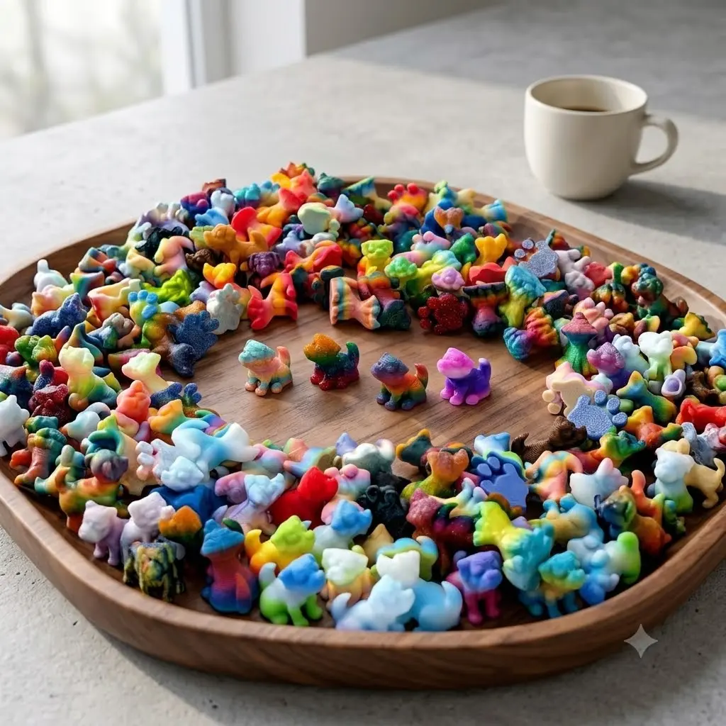 104 miniature 3D-printed dog statues in random colors - bright-colored plastic statues designed specifically for collectors and dog lovers | The perfect gift for dog lovers, suitable for various festivals, and very suitable for home decorations