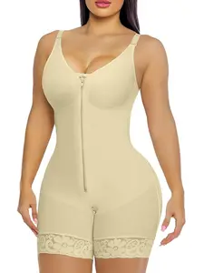 ODOV Women's Fajas Colombianas shapewear Tummy Control Butt Lifter Shaper with Zipper Crotch detachable shoulder strap Womenswear Curve Hugging Compression body shapewear faja fajas body shaper