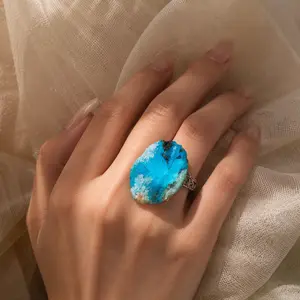 [NO.S005]Handmade natural crystal Ring [Shattuckite]