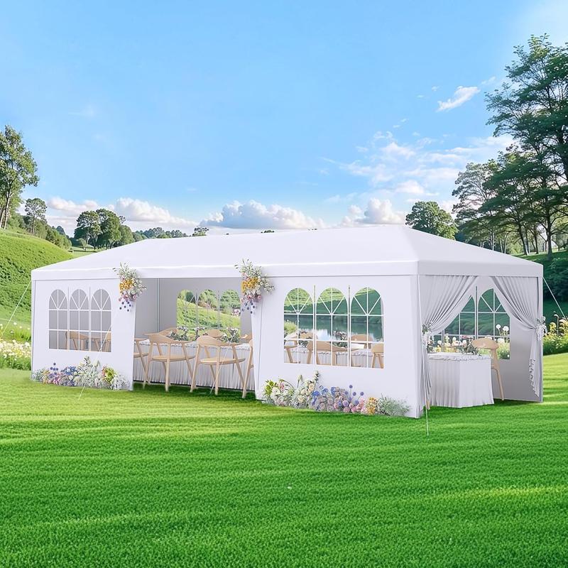 10x20/30ft Outdoor Canopy, Event Gazebo with Removable Sidewalls, Waterproof Gazebo Shelter for Receptions, Party, Wedding, BBQ 10x20/30ft Outdoor Canopy, Event Gazebo with Removable Sidewalls, Waterproof Gazebo Shelter for Receptions, Party, Wedding, BBQ