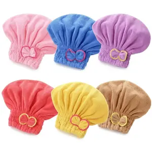 Women's 3PC Microfiber Hair Towel Caps Super Absorbent Extra Soft Fast Drying Turban Wrap 1 Size Fits Nighttime Use for Wet Hair Summervibes
