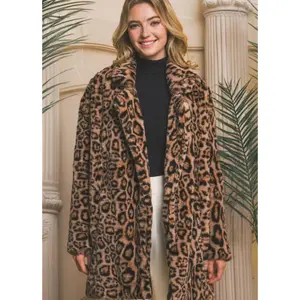 Animal Print Fur Coat