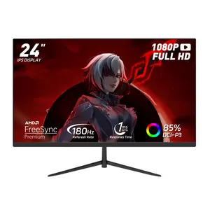 24 Inch 180Hz Gaming Monitor - FHD 1080P Fast IPS PC Monitor Gaming 1ms,Adaptive Sync,HDR,Speakers,180Hz Monitors Gamer with DP & HDMI,110% sRGB,VESA