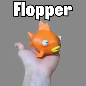 Fort Flopper Prop – Healing Fish Game Collectible – Gamer Desk Toy & Display Decor