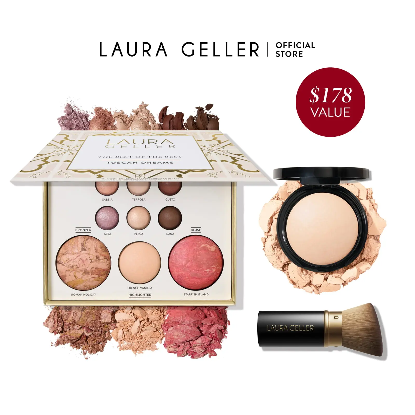 Laura Geller Baked Starter Kit Full Coverage Tuscan Dreams 3 PC
