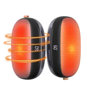 12000mAh Rechargeable Mobile Power Bank 2-in-1 Hand Warmer with USB-C Input/Output Portable Heater Digital Display Multi-Level Temperature Regulation for Outdoor Camping