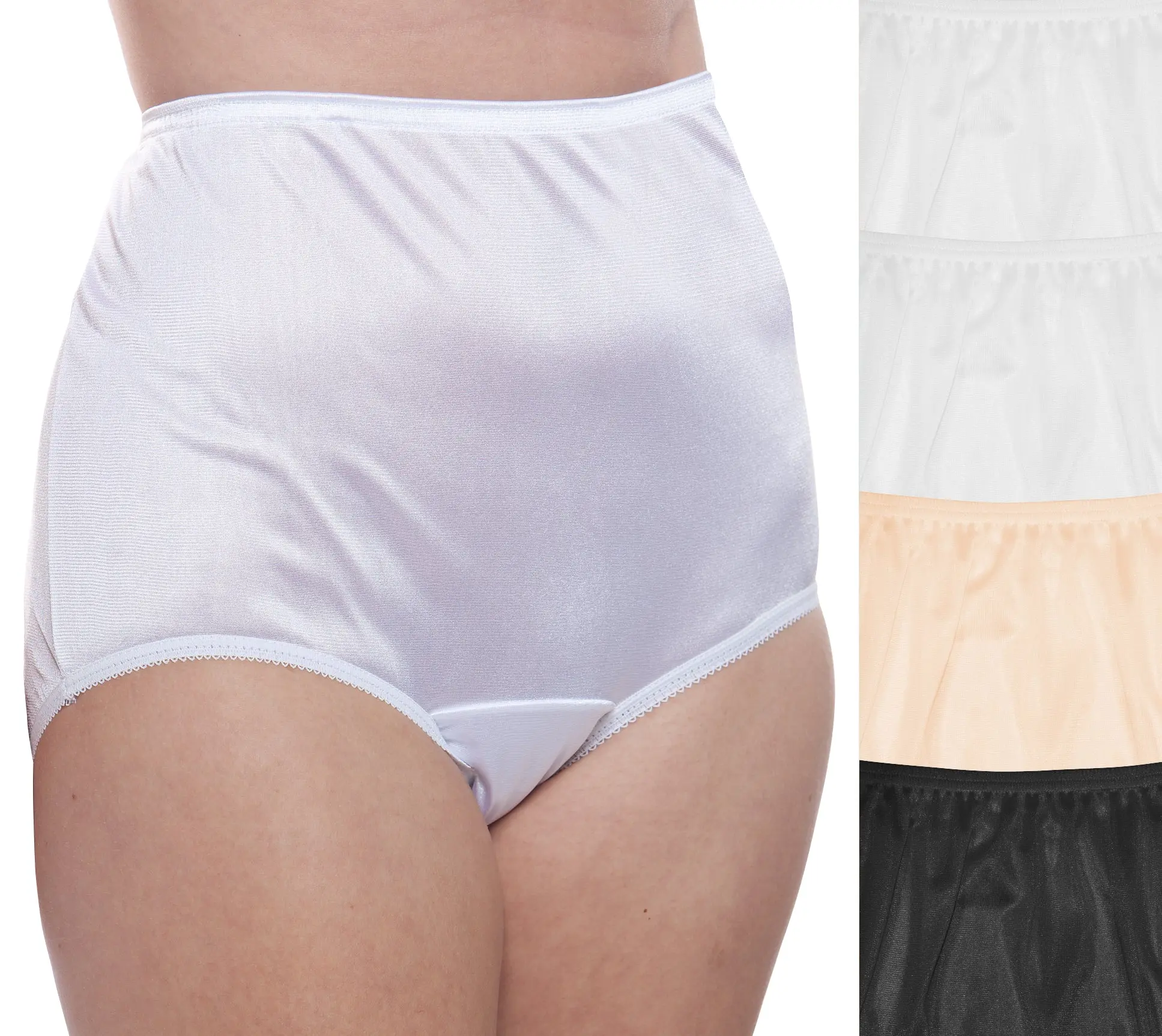Nylon Brief Panty (Style 331/Plain Jane) 4 Pack in Basic Neutrals