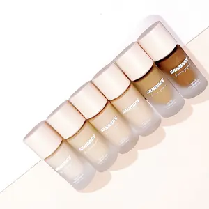 SANDAGY BEAUTY Vegan Matte Finish Liquid Foundation 30ml - Full Cover, Anti-Aging, Paraben-Free, Sweatproof, Flawless Makeup Concealer for All Skin Types Coverage Radiant