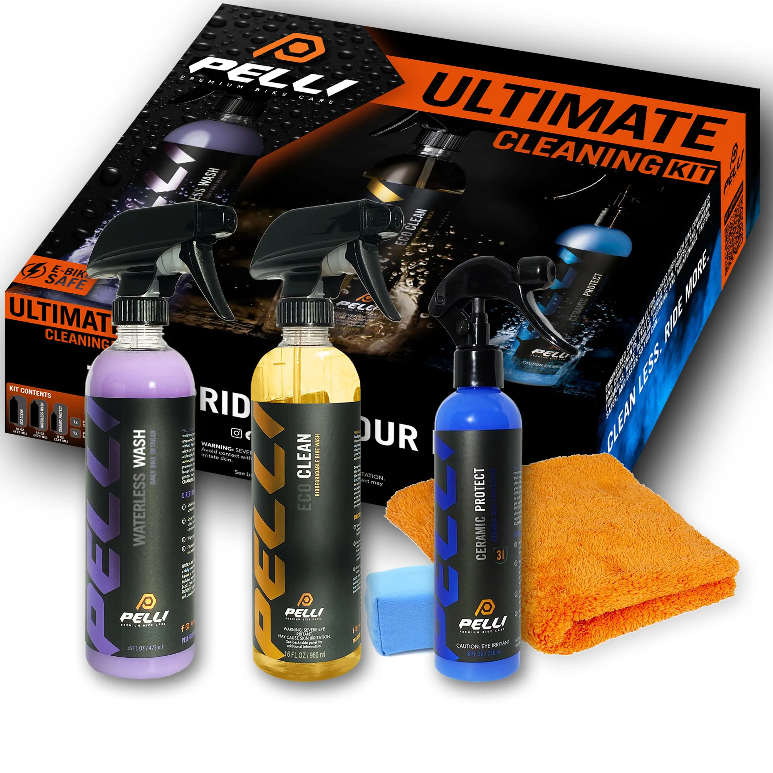 PELLI Ultimate Bike Cleaning & Protection Bundle Kit