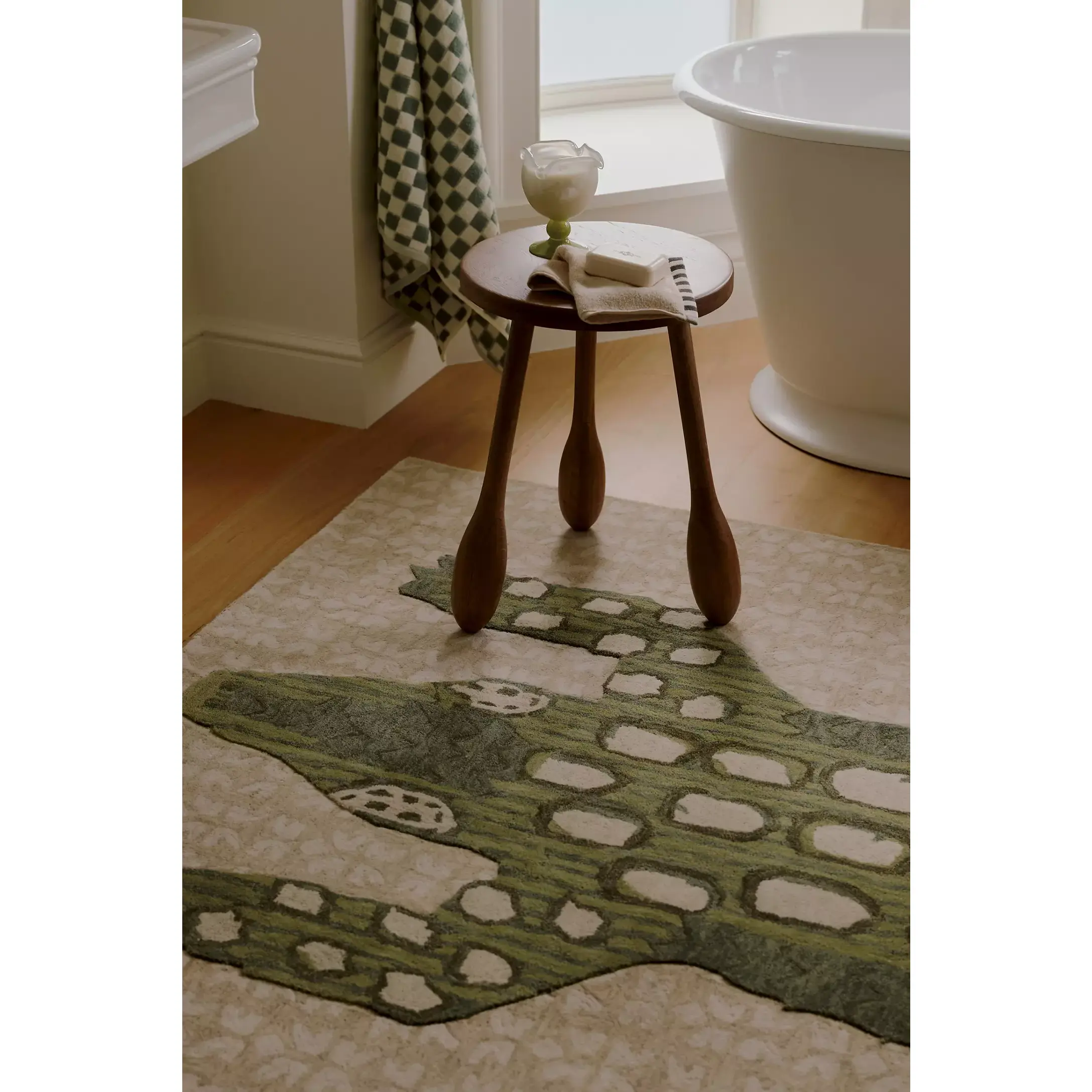 Hand Tufted Alligator Wool Rug – Unique Animal Area Rug | Custom Sizes Available