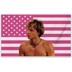 AEDNX JJ Maybank Flag Tapestry pink american flag Poster Wall Hanging Banner Art Aesthetic Poster Photo 40X30In(102Cmx76Cm)