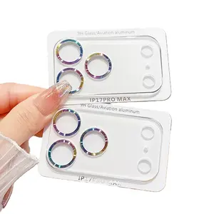 1PCS Tempered Glass Rear Back Camera Lens Protector for iPhone 17 Pro Max & 17 Air, 9H Glass, Full Coverage Guard, Aviation Aluminum