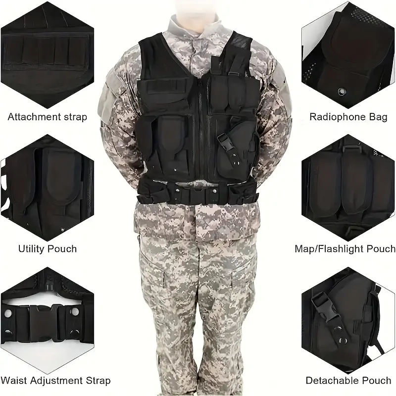 Tactical Vest Outdoor Ultra-Light Breathable CS Vest Adjustable for Adults VT-1063 Gear Tactical Vest Outdoor Ultra-Light Breathable CS Vest Adjustable for Adults VT-1063 Gear