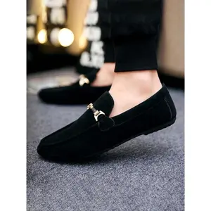 Men's Solid Color Slip-on Loafers, Casual Comfortable Pu Leather Loafers for Daily Wear, Lightweight Breathable Shoes for All Seasons, BoyGiftGift