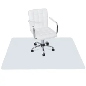LEMY Office Chair Mat, Carpet Floor Use, 46" x 60" Office Home Floor Protector Mat White
