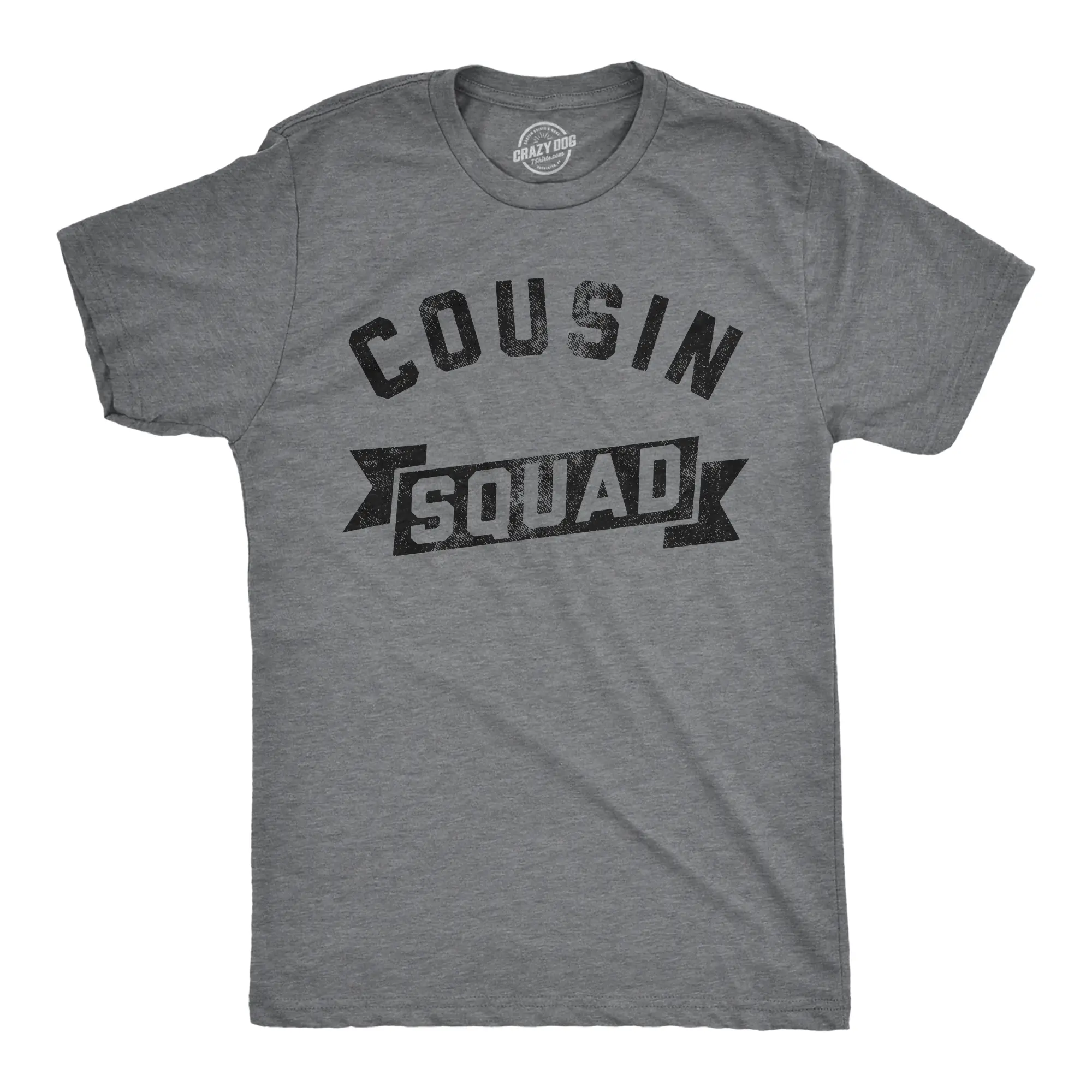 Mens Funny T Shirts Cousin Squad Family Reunion Novelty Tee for Men Mens Funny T Shirts Cool Vintage Fashion T-Shirt Gift Classic Menswear Funny Cousin Short Sleeve Novelty Tees for Guys Dark Grey