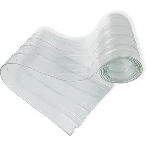 Plastic Door Strips, 8' x 7" Vinyl Replacement Dog House Door Flap Curtain Waterproof Clear Curtain Strips, Walk in Freezers, Coolers, Basement and Warehouse Doors, 0.08" Thickness