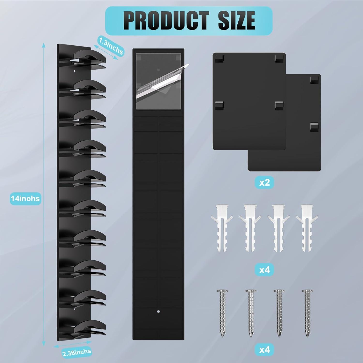 No Drill Baseball Cap Rack 2 Pack, 16-Slot Wall Mounted Hat Organizer with Dual Hanging & Installation Methods, Sturdy Space-Saving Hat Holder for Closet Door, Renter-Friendly Cap Hanger for Baseball Caps, Snapbacks, Dad Hats