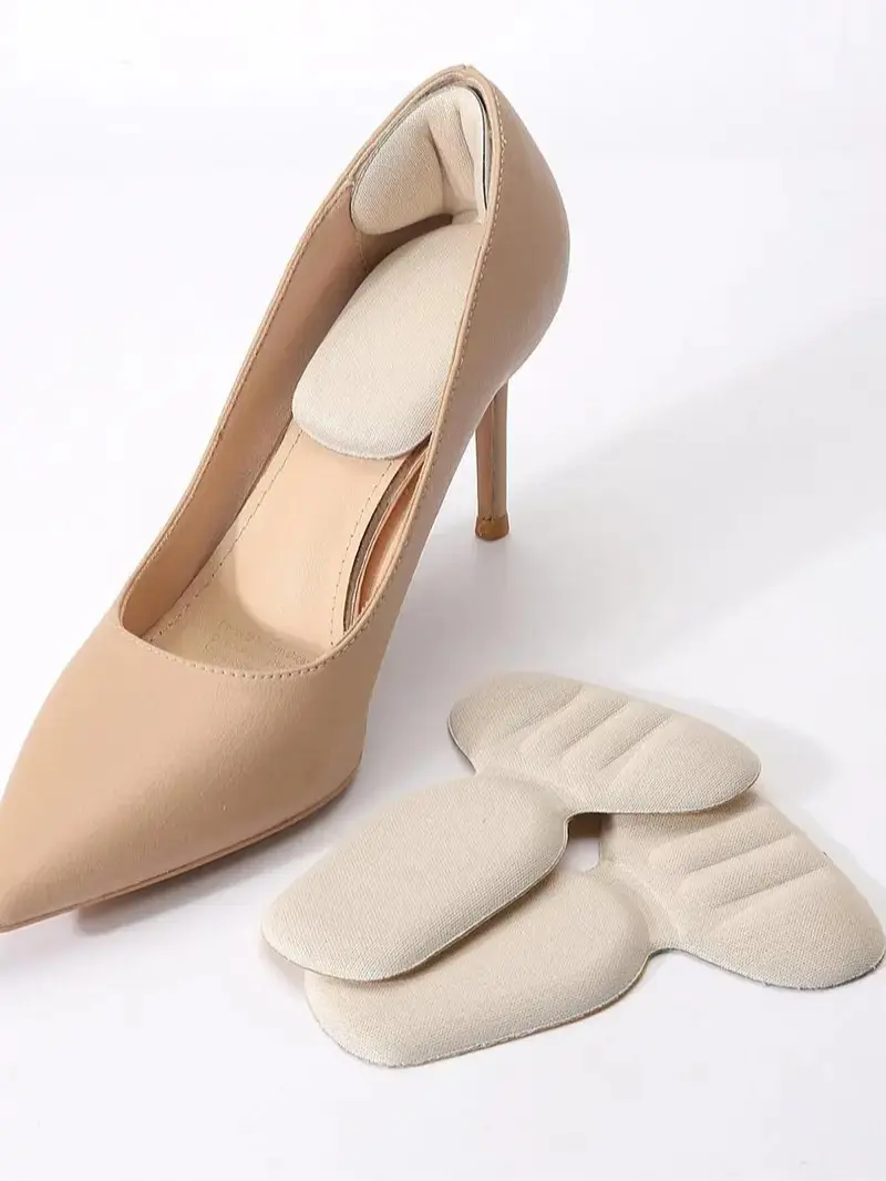 Anti-slip heel stickers, combined with forefoot cushions   Magic forefoot cushions for comfortable high heels   Prevents slipping, comfortable high heel must-have   Cuttable, comfy heel pads to prevent blisters