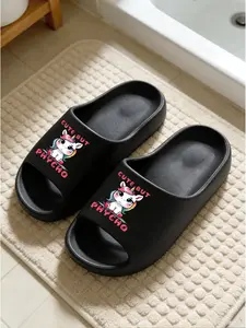 Funny Unicorn Print Cloud Sandals, Cute Contrast Style Home Slippers, Casual Eva Material, Medium Width, All Seasons Comfort