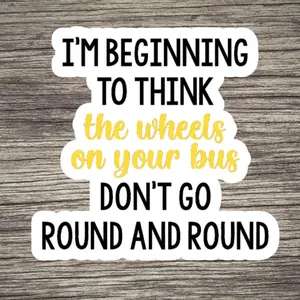 The Wheels on Your Bus Sticker Decor Decorative Vinyl