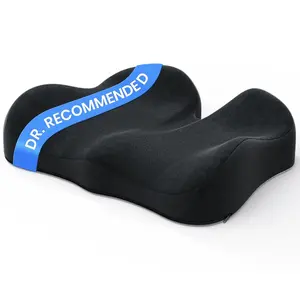 PKBD Large Memory Foam Office Chair Cushion Seat Pad Ergonomic Design for Sciatica Tailbone & Back Pain Relief Ideal for Long Driving Car Seats