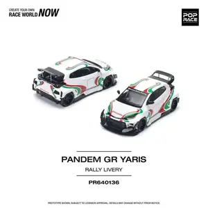 Pandem GR Yaris Rally Livery PR640136 1:64 Scale Diecast Model Car by Pop Race Create Your Own Race World Now