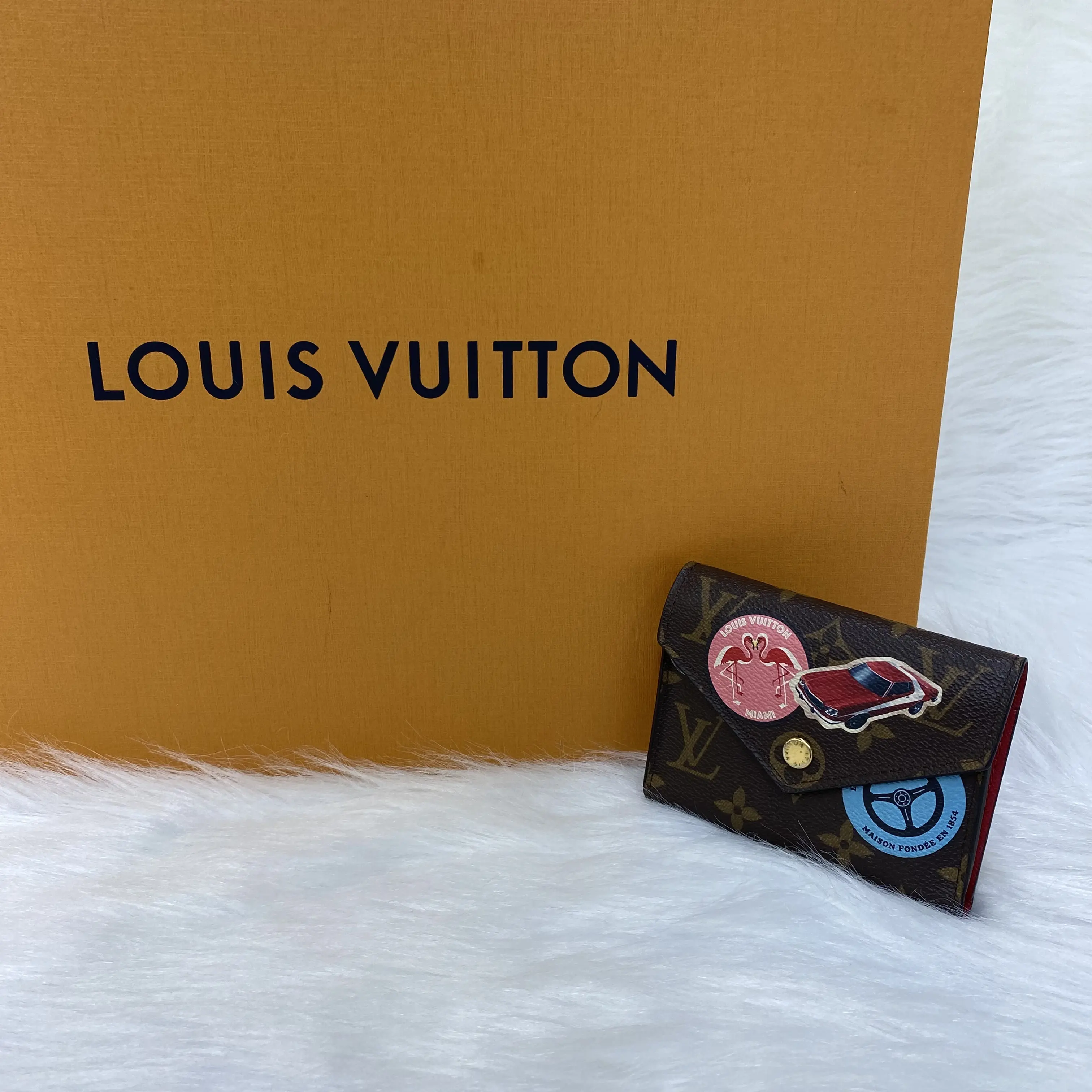 Pre-owned Louis Vuitton leather Small leather goods Monogram Victorine Wallet