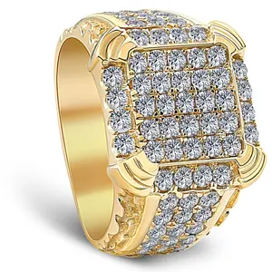 2Ct Men's Diamond Ring in 14k Gold Lab Grown